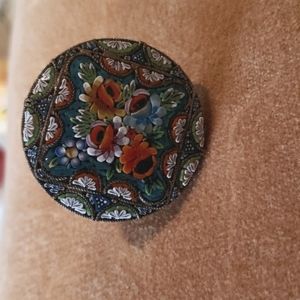 The vintage Italian micro mosaic pendant